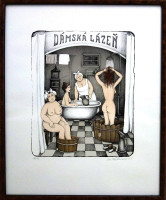 Iva Hüttnerová - Dámská lázeň - grafika 